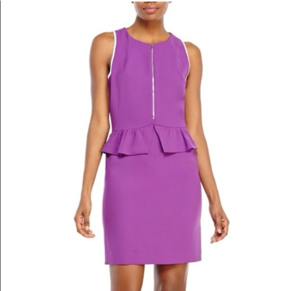 NWT Sandro Purple Ravageuse Ruffled Zipper Dress